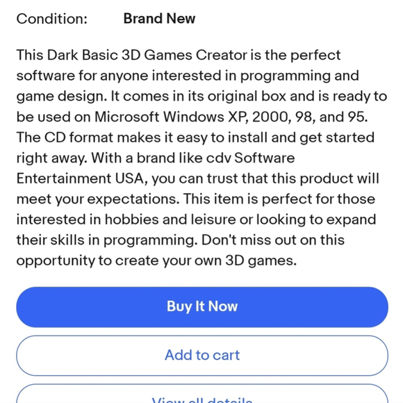 DarkBASIC 3D Games Creator New in Box Vintage - Picture 6 of 10